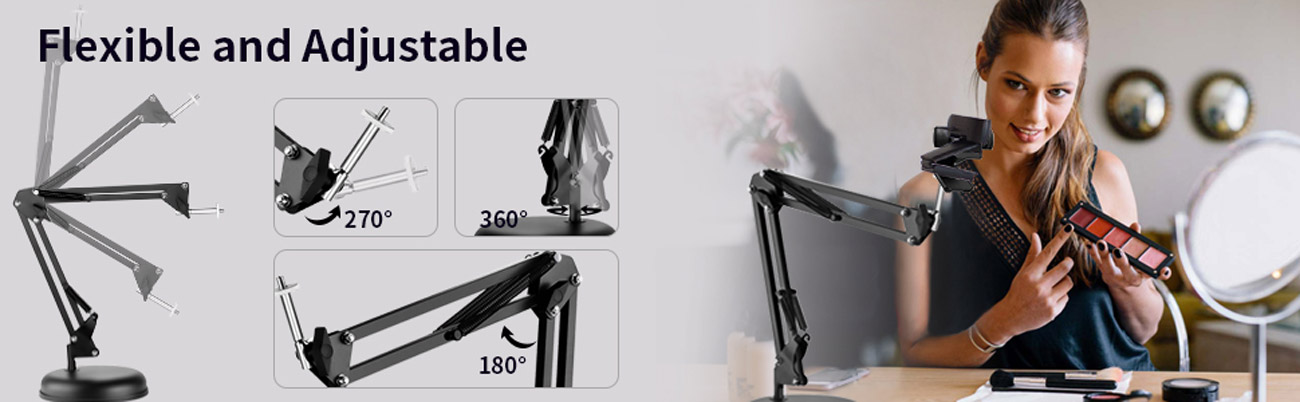 Neewer Adjustable Desktop Suspension Boom Scissor Arm Stand Holder
